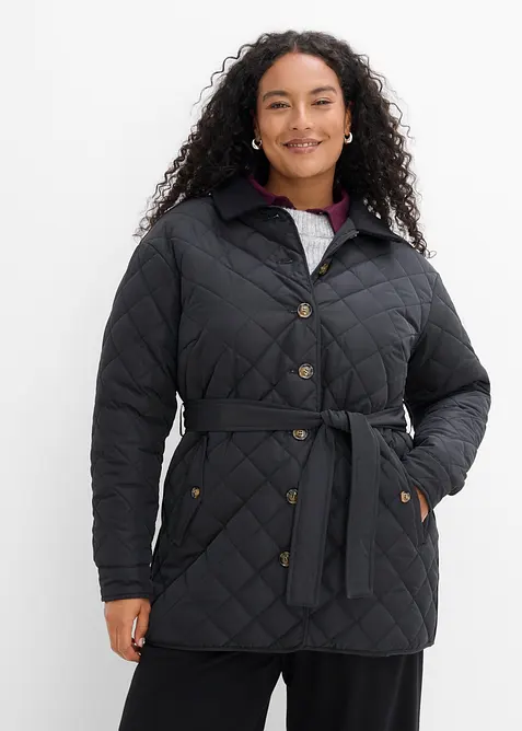 Giacca trapuntata leggera con materiali misti, bonprix