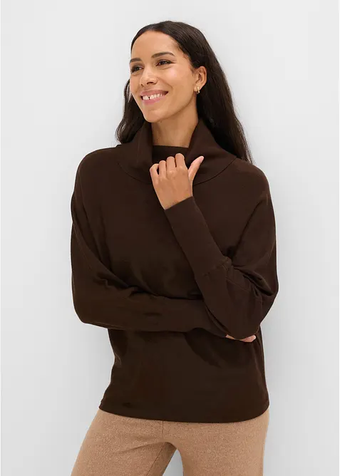 Maglione a collo alto in misto viscosa, bonprix