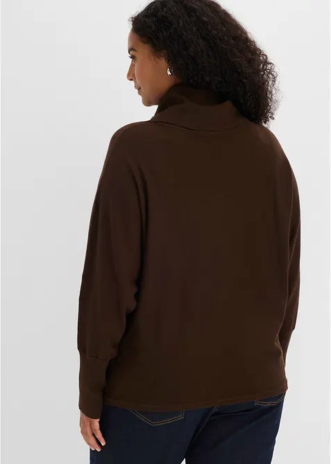 Maglione a collo alto in misto viscosa, bonprix