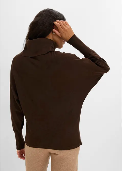 Maglione a collo alto in misto viscosa, bonprix