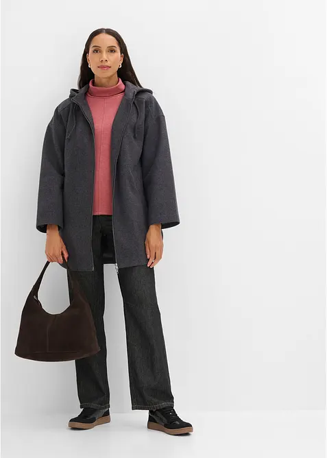 Giacca da mezza stagione, simil lana, bonprix