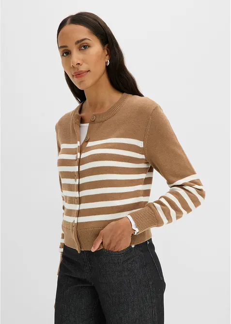 Cardigan corto in misto cotone, bonprix