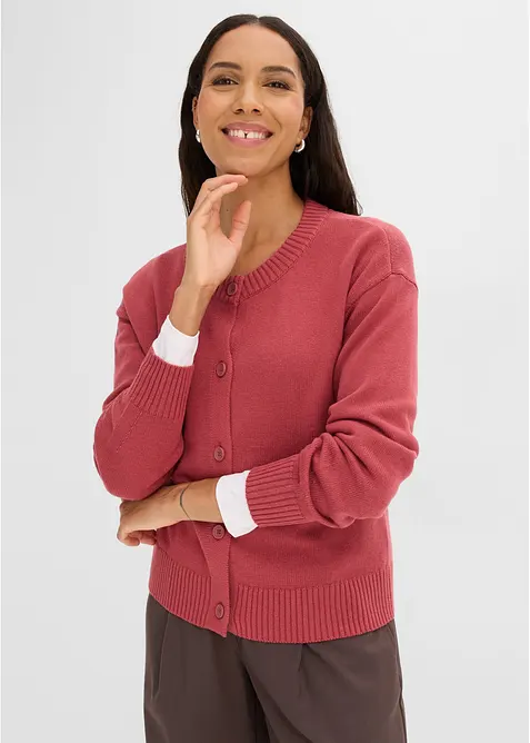 Cardigan corto in misto cotone, bonprix