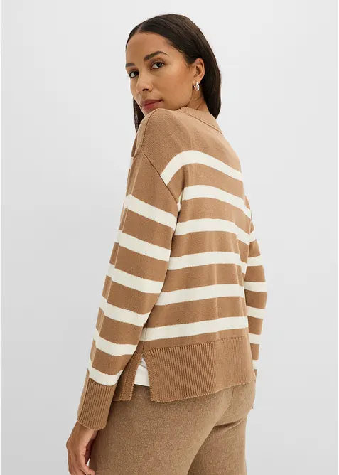 Maglione oversize in misto cotone, bonprix