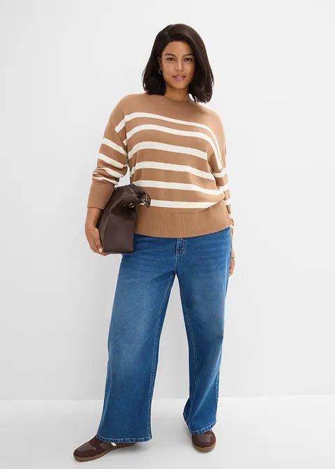 Maglione in filato fine di misto cotone, bonprix