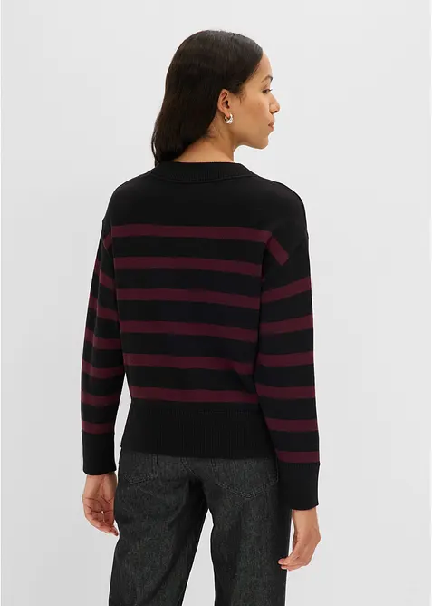 Maglione oversize in misto cotone, bonprix