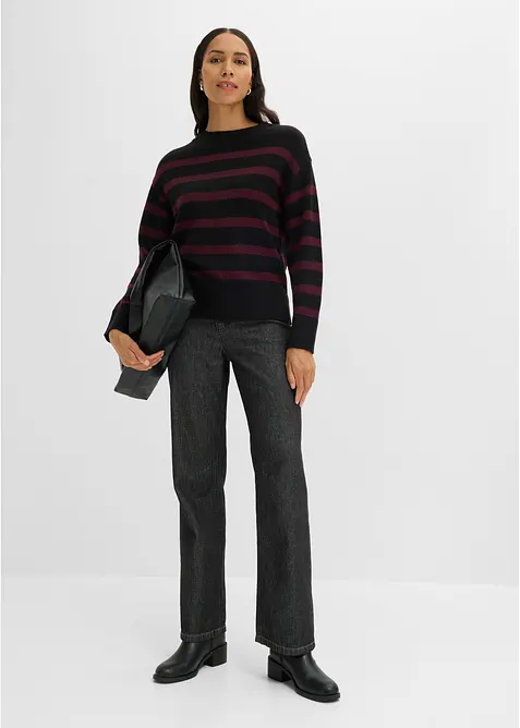 Maglione oversize in misto cotone, bonprix
