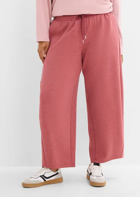 Pantaloni in felpa effetto neoprene, bonprix