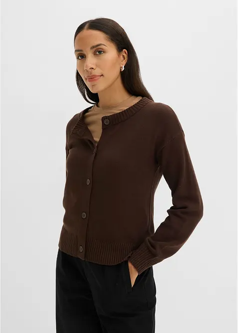 Cardigan corto in misto cotone, bonprix