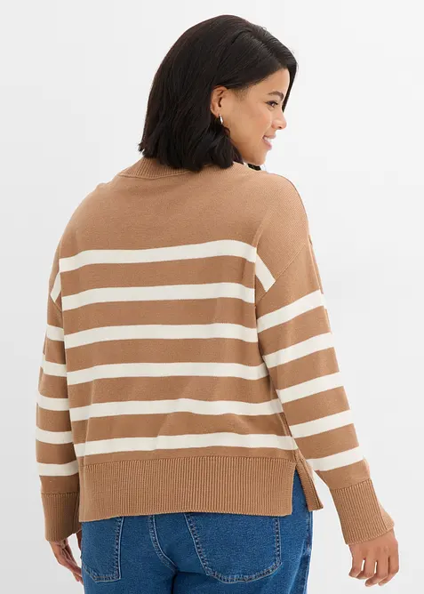 Maglione in filato fine di misto cotone, bonprix