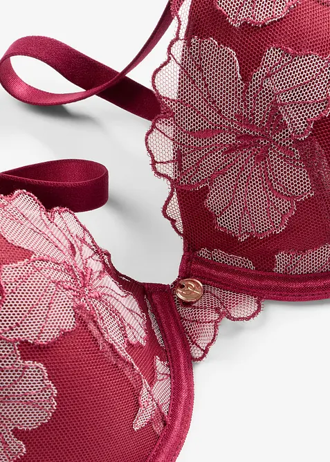 Reggiseno con coppe preformate e raffinati ricami, bonprix