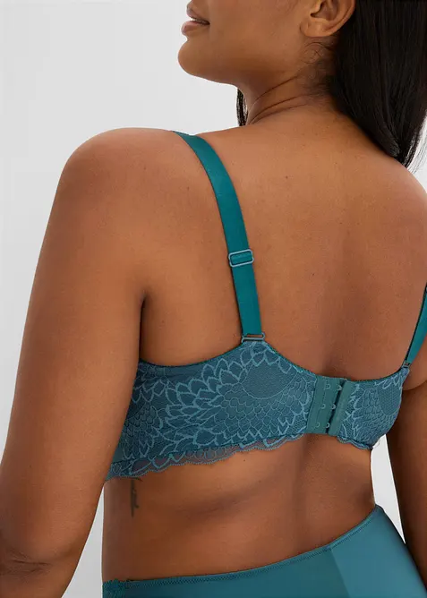 Bralette minimizer senza ferretto con pizzo delicato, bonprix