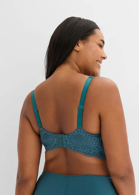Bralette minimizer senza ferretto con pizzo delicato, bonprix