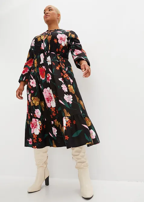 Abito midi in viscosa fluente, bonprix
