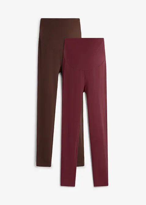 Leggings pr&eacute;maman in cotone biologico (pacco da 2), bonprix