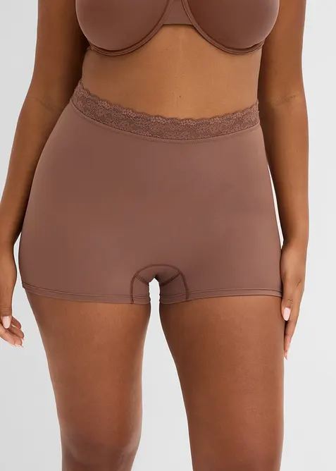 Culotte con pizzo ed effetto modellante leggero (pacco da 2), bonprix
