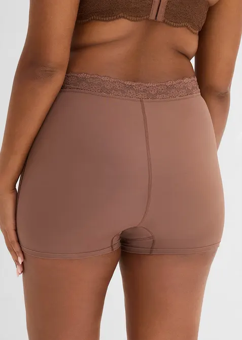 Culotte con pizzo ed effetto modellante leggero (pacco da 2), bonprix