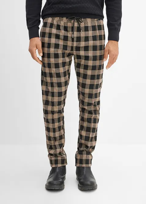 Pantaloni in simil lana con vita comoda, regular fit, bonprix