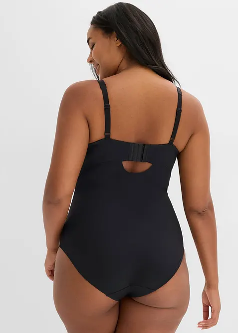 Body senza ferretto con ricamo ed effetto modellante forte, bonprix