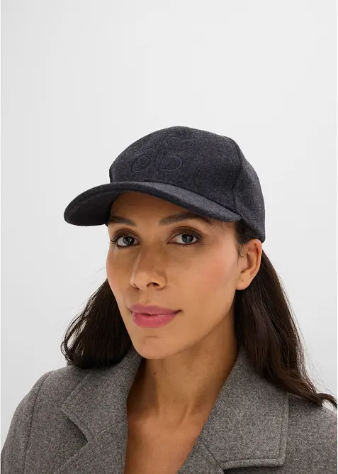 Cappello effetto lana con visiera, bonprix