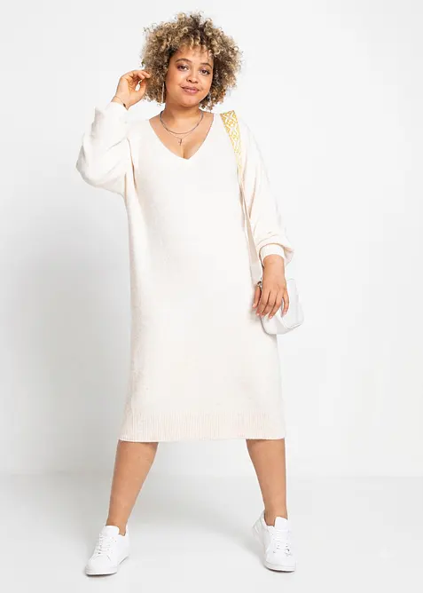 Abito midi oversize in maglia, bonprix