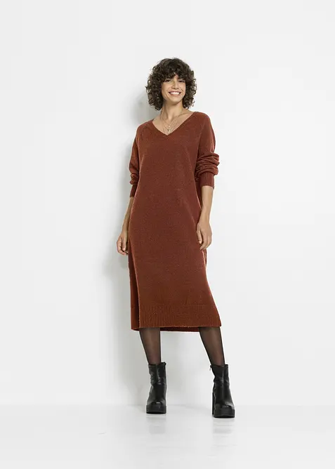 Abito midi oversize in maglia, bonprix