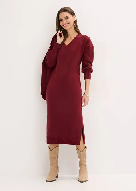 Abito midi oversize in maglia, bonprix
