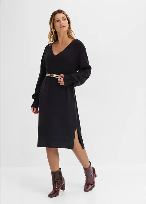 Abito midi oversize in maglia, bonprix