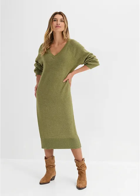 Abito midi oversize in maglia, bonprix