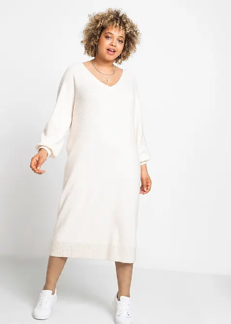 Abito midi oversize in maglia, bonprix