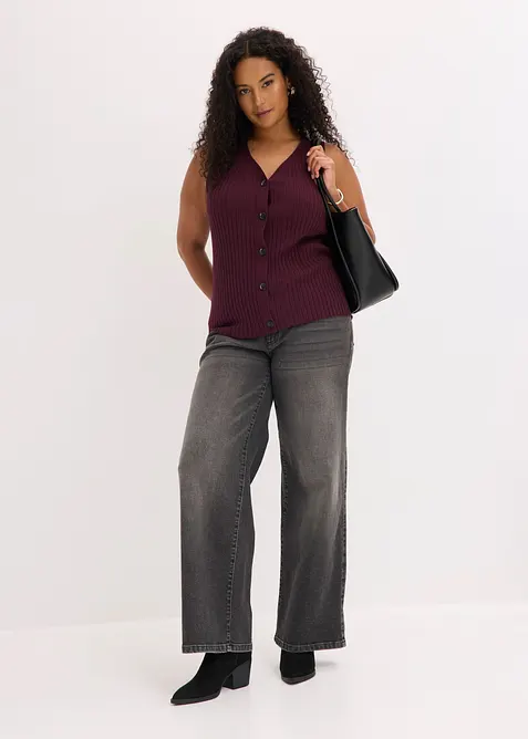 Gilet in maglia a coste, bonprix