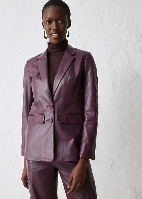 Blazer in nappa d'agnello, bonprix