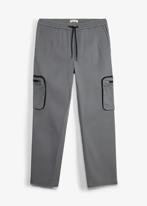 Pantaloni cargo regular fit con pratiche tasche e taglio dritto, bonprix