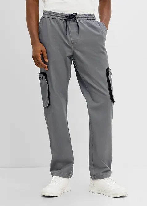 Pantaloni cargo regular fit con pratiche tasche e taglio dritto, bonprix