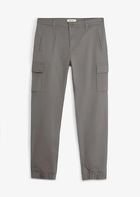 Pantaloni cargo elasticizzati regular fit a gamba affusolata, bonprix