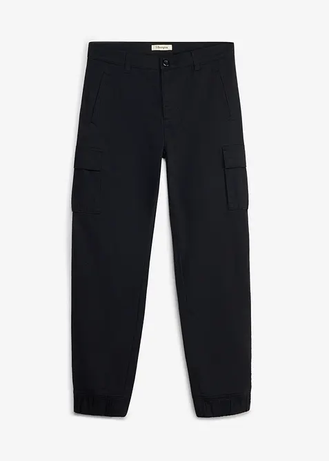 Pantaloni cargo elasticizzati regular fit a gamba affusolata, bonprix