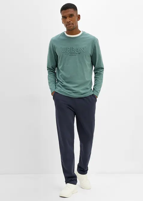 Maglia a maniche lunghe in puro cotone biologico (pacco da 2), bonprix