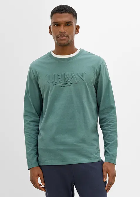 Maglia a maniche lunghe in puro cotone biologico (pacco da 2), bonprix