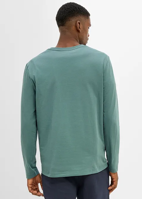 Maglia a maniche lunghe in puro cotone biologico (pacco da 2), bonprix