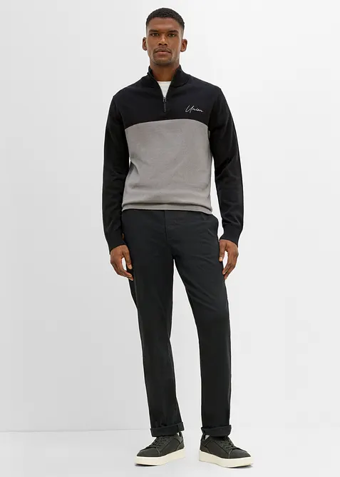 Maglione regular fit con collo alto e zip, bonprix