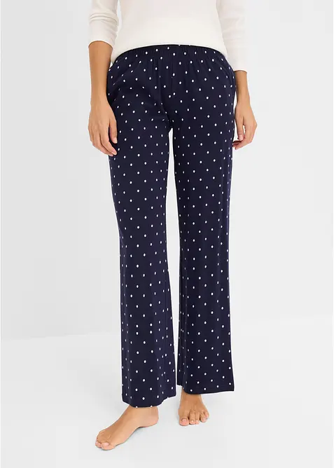 Pantaloni da pigiama lunghi in puro cotone (pacco da 2), bonprix