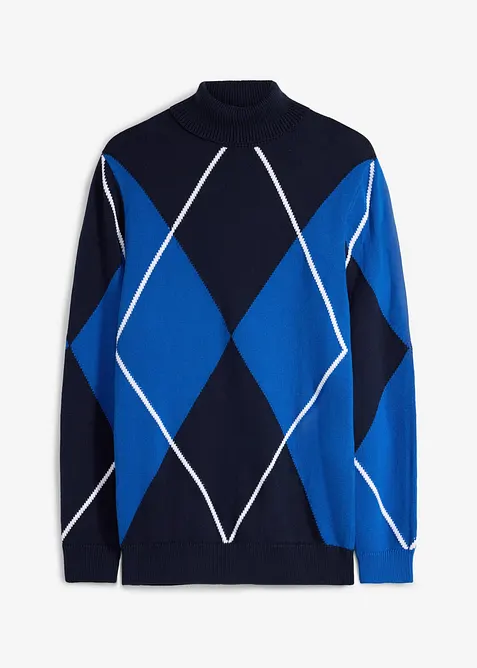 Maglione a collo alto in puro cotone, bonprix