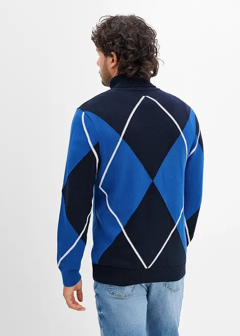 Maglione a collo alto in puro cotone, bonprix