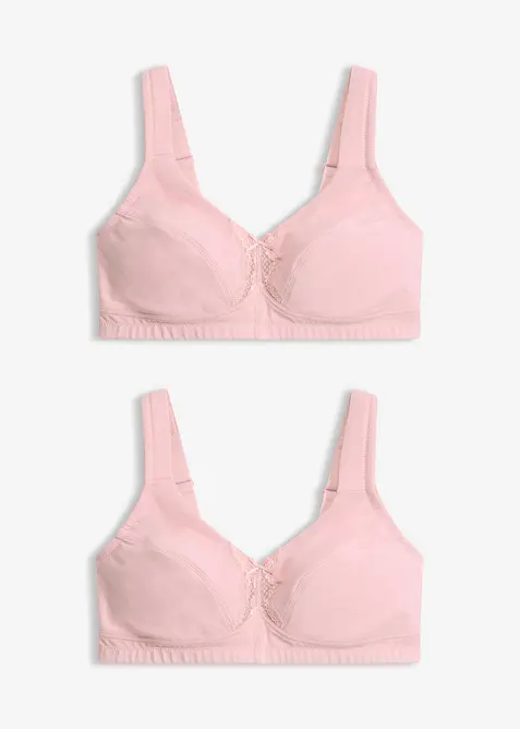 Reggiseno senza ferretto  con cotone biologico (pacco da 2), bonprix
