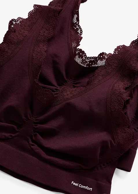 Reggiseno bustier  Feel Comfort senza cuciture  (pacco da 2), bonprix