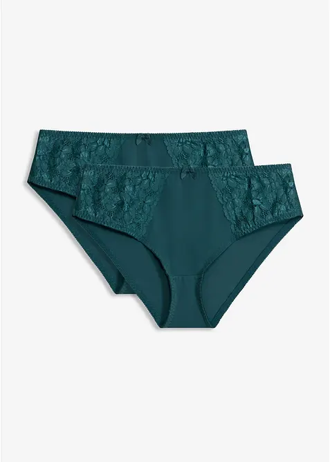 Slip alto con pizzo delicato (pacco da 2), bonprix