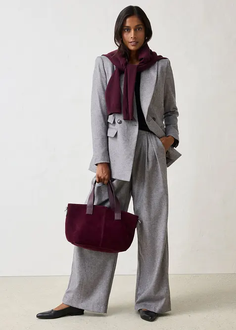 Borsa a mano in pelle scamosciata, bonprix