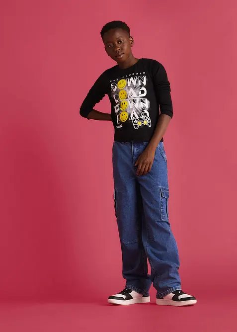Maglia a maniche lunghe Smiley World in puro cotone, SmileyWorld