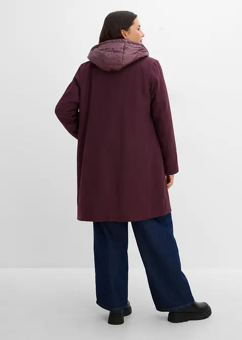 Cappotto corto in simil lana con effetto 2 in 1, bonprix