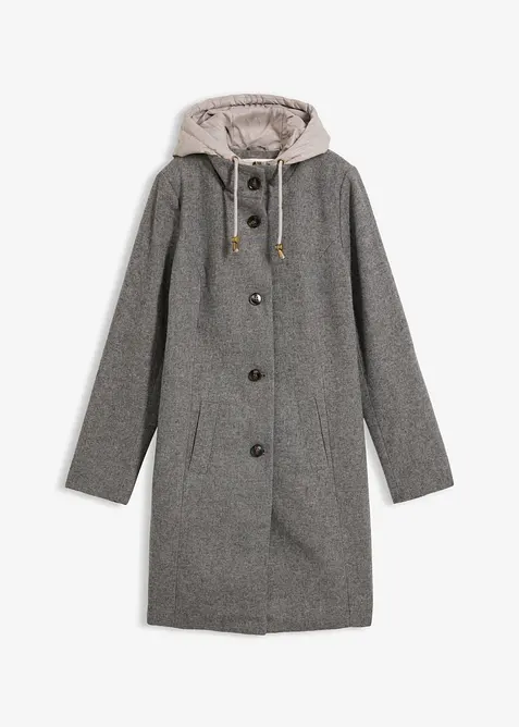 Cappotto corto in simil lana con effetto 2 in 1, bonprix